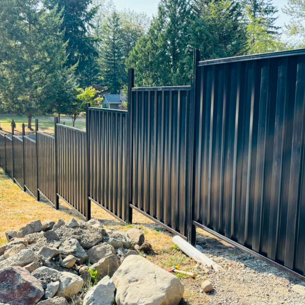 Metal fence installation